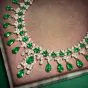 Exquisite 143.00 carats Natural Green Emerald Diamond 18K Gold Gala Necklace