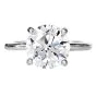 Classic 3.01ct G VVS2 Brilliant Round Platinum Solitaire Engagement Ring