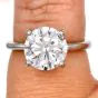 Classic 3.01ct G VVS2 Brilliant Round Platinum Solitaire Engagement Ring