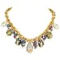 Estate 18K Enameled 0.50ct Diamond Egg Charm Statement Necklace 