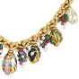 Estate 18K Enameled 0.50ct Diamond Egg Charm Statement Necklace 