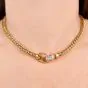Pomellato Diamond 18K Gold Rope Chain Hardware Link Necklace-Dover Jewelry