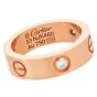 Cartier 3 Diamond 18K Pink Gold Band Ring 53|Doverjewelry|