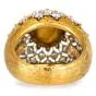 Buccellati Vintage Cat's Eye Chrysoberyl Diamond 18K Cocktail Dome Ring |Dover Jewelry|