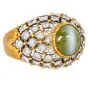 Buccellati Vintage Cat's Eye Chrysoberyl Diamond 18K Cocktail Dome Ring |Dover Jewelry|