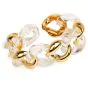 Seaman Schepps Rock Crystal 18K Gold Large Link Bracelet-Dover Jewelry