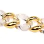 Seaman Schepps Rock Crystal 18K Gold Large Link Bracelet-Dover Jewelry