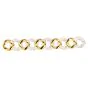 Seaman Schepps Rock Crystal 18K Gold Large Link Bracelet-Dover Jewelry