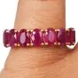 Estate 9.39cttw Ruby 18K Gold Oval Cut Eternity Band Ring-Dover Jewelry