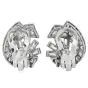 Vintage 5.00cttw Diamond Platinum Spray Stud Earrings|Dover Jewelry|