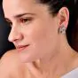 Vintage 5.00cttw Diamond Platinum Spray Stud Earrings|Dover Jewelry|