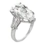 GIA Elongated 6.16ct D color Diamond Pear Shape Engagement Ring