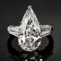 GIA Elongated 6.16ct D color Diamond Pear Shape Engagement Ring