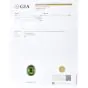 GIA Certified Cabochon Peridot Diamond 18K Gold Halo Large Cocktail Ring