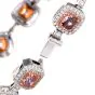 GIA Fancy Pink Diamond 9.49cts Cushion Heart 18K Gold Tennis Bracelet