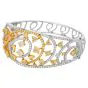 Estate 11.57cts Diamond Spiral Openwork Bangle 14K Gold Bracelet 