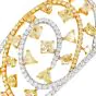 Estate 11.57cts Diamond Spiral Openwork Bangle 14K Gold Bracelet 