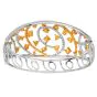 Estate 11.57cts Diamond Spiral Openwork Bangle 14K Gold Bracelet 