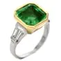 Estate Diamond 5.60ct Colombian Emerald 18K Gold Ring