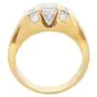 Estate 2.50cts Diamond 18K Gold Dome Edged Men's Engagement Ring|Dover Jewelry|
