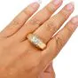 Estate 2.50cts Diamond 18K Gold Dome Edged Men's Engagement Ring|Dover Jewelry|