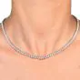 13.00 Carats Diamond 18K White Gold Tennis Choker Necklace