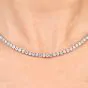 13.00 Carats Diamond 18K White Gold Tennis Choker Necklace
