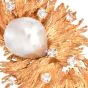 Chaumet Paris Retro Diamond Baroque Pearl 18k Gold Brooch-Dover Jewelry