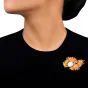 Chaumet Paris Retro Diamond Baroque Pearl 18k Gold Brooch-Dover Jewelry