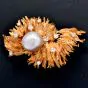 Chaumet Paris Retro Diamond Baroque Pearl 18k Gold Brooch-Dover Jewelry