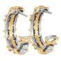 Tiffany & Co Schlumberger Twenty Stone Gold Platinum Hoop Earrings|Dover Jewelry|
