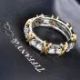 Tiffany & Co. Jean Schlumberger Sixteen Stone Diamond Platinum 18K Gold Ring