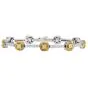 Estate 3.86Cts Fancy Yellow Diamond 18K Hexagon Link Tennis Bracelet