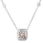 Estate 2.07cts Fancy Yellow Diamond 14K Gold Halo Pendant Necklace|Dover Jewelry|
