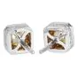 Estate 0.75cts Fancy Yellow Diamond 18K Cushion Earring Studs|Dover Jewelry|