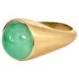 Fei Cui Type A Green 9.23ct Jade 18K Yellow Gold Solitaire Ring