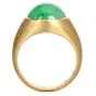 Fei Cui Type A Green 9.23ct Jade 18K Yellow Gold Solitaire Ring