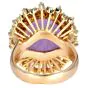 Estate GIA 19.14ct Type A Lavender Jade Diamond 14K Yellow Gold Cocktail Dome Ring