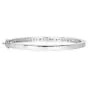 Estate 2.75ct Princess-Cut Diamond 18K Gold Hinged Bangle Bracelet|Dover Jewelry|