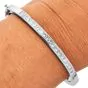 Estate 2.75ct Princess-Cut Diamond 18K Gold Hinged Bangle Bracelet|Dover Jewelry|