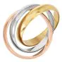 Cartier Classic Trinity 18K Three Gold Ring Size 48 