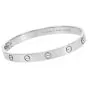 Cartier Classic LOVE 18K White Gold Bangle Bracelet Size 17|Dover Jewelry|