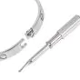 Cartier Classic LOVE 18K White Gold Bangle Bracelet Size 17|Dover Jewelry|