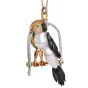 Vintage Baroque Pearl Diamond Sapphire 18K Gold Silver Resting Bird Brooch|Dover Jewelry|