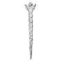 Antique 1920s Diamond 14K White Gold Caduceus Peacock Feather Brooch|Dover Jewelry|