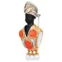 Vintage Blackamoor Coral Diamonds Pearl 18K Gold Brooch|Dover Jewelry|
