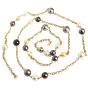 Estate Elegant South Sea Pearl 18 Karat Yellow Gold Chain Necklace 