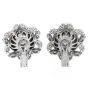Estate South Sea Pearl 6.00cts Floral Diamond Gold Earrings-Dover Jewelry 