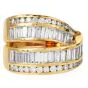 Krypel 3.75cts Diamond 18k Gold Ribbon Wide Statement Ring |Dover Jewelry|