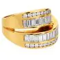 Krypel 3.75cts Diamond 18k Gold Ribbon Wide Statement Ring |Dover Jewelry|